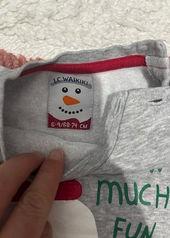 LCW YILBAŞI Gri Kar Temalı Bebek Takımı - Görsel 5