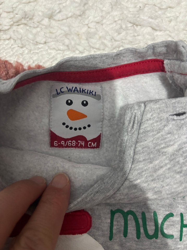 LCW YILBAŞI Gri Kar Temalı Bebek Takımı - Görsel 3