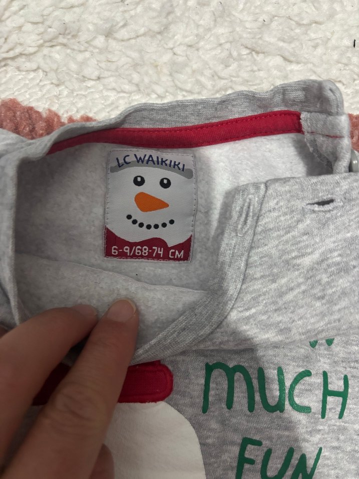 LCW YILBAŞI Gri Kar Temalı Bebek Takımı - Görsel 5