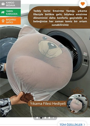 Mordesing Serisi Çift Taraflı Emzirme Yastığı - Görsel 2