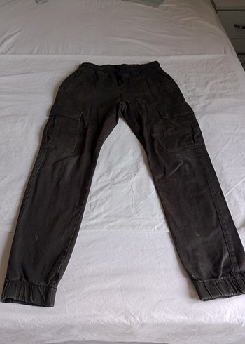 Siyah Erkek Kemerli Denim Pantolon