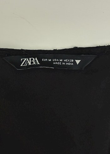 V Yaka Siyah Mini Puantiyeli Elbise - Görsel 3