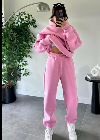 Zara Pembe Rahat Kesim Kadın Eşofman Takımı