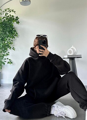 3iplik sardonlu oversize takım