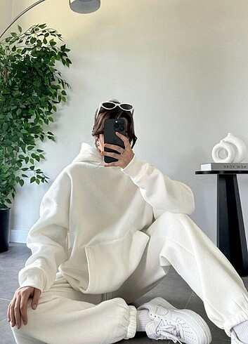 3 iplik sardonlu oversize takım