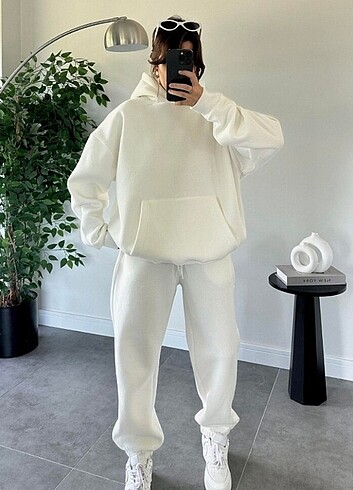 m Beden 3 iplik sardonlu oversize takım