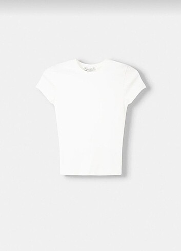 s Beden beyaz Renk Kısa kollu bisiklet yaka t-shirt 