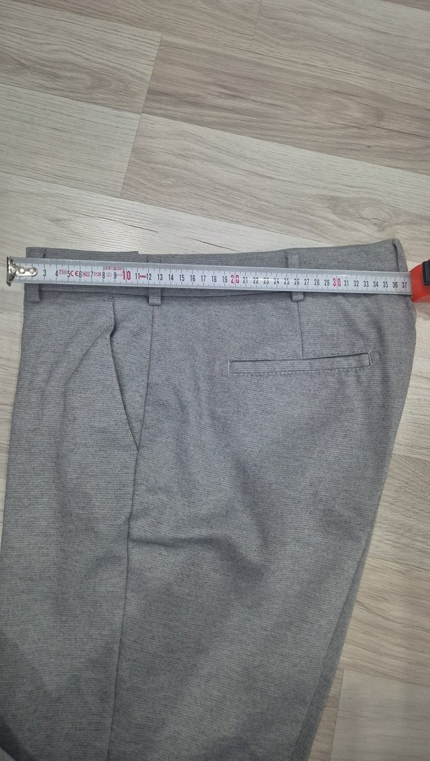 Gri Regular Fit Ofis Pantolonu - Görsel 4
