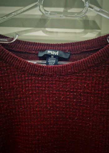 Erkek Bordo Bisiklet Yaka Triko Kazak - Görsel 2