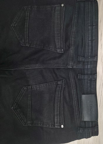 Siyah Erkek Regular Fit Elastik Kot Pantolon - Görsel 3