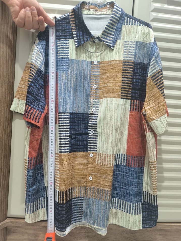 Bohem Çok Renkli Kısa Kollu Gömlek - Görsel 3