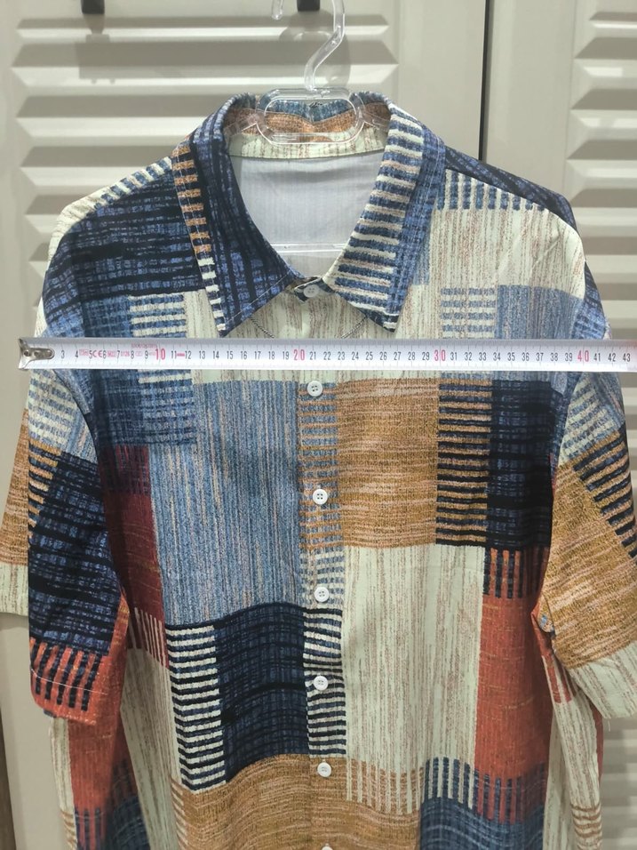 Bohem Çok Renkli Kısa Kollu Gömlek - Görsel 4