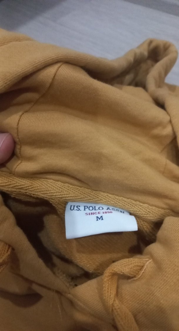 Sarı Kapüşonlu Kadın Sweatshirt - Görsel 3