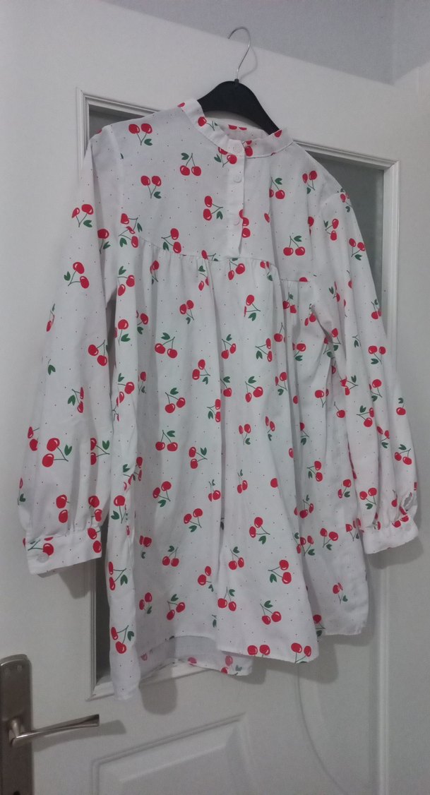 Kiraz Desenli Gömlek tunik - Görsel 3