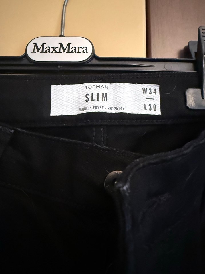 Topman slim Erkek Siyah Normal Boy Denim Kot Pantolon - Görsel 2