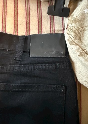 Zegna sport Siyah Erkek Kemerli Regular Fit Jean - Görsel 6