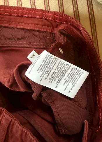 Hemington Bordo Düğmeli Kadın Kumaş Pantolon - Görsel 6