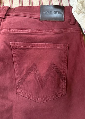 Hemington Bordo Düğmeli Kadın Kumaş Pantolon - Görsel 7