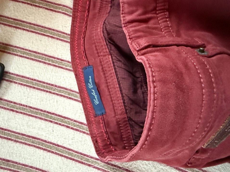 Hemington Bordo Düğmeli Kadın Kumaş Pantolon - Görsel 4