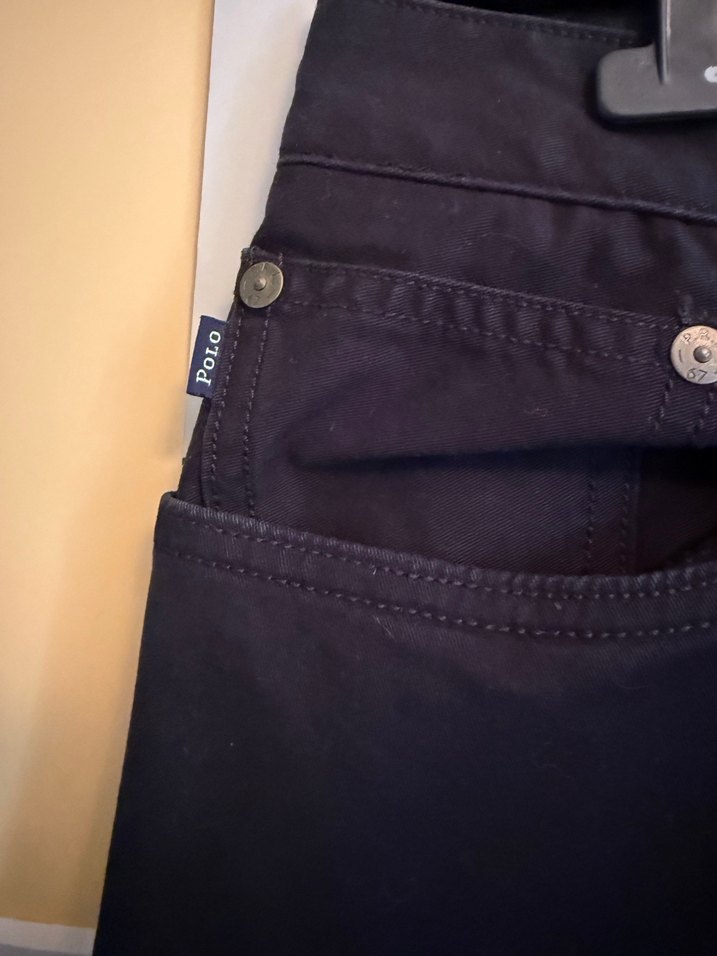 Polo Ralph Lauren Erkek Siyah Denim Midi Pantolon - Görsel 2