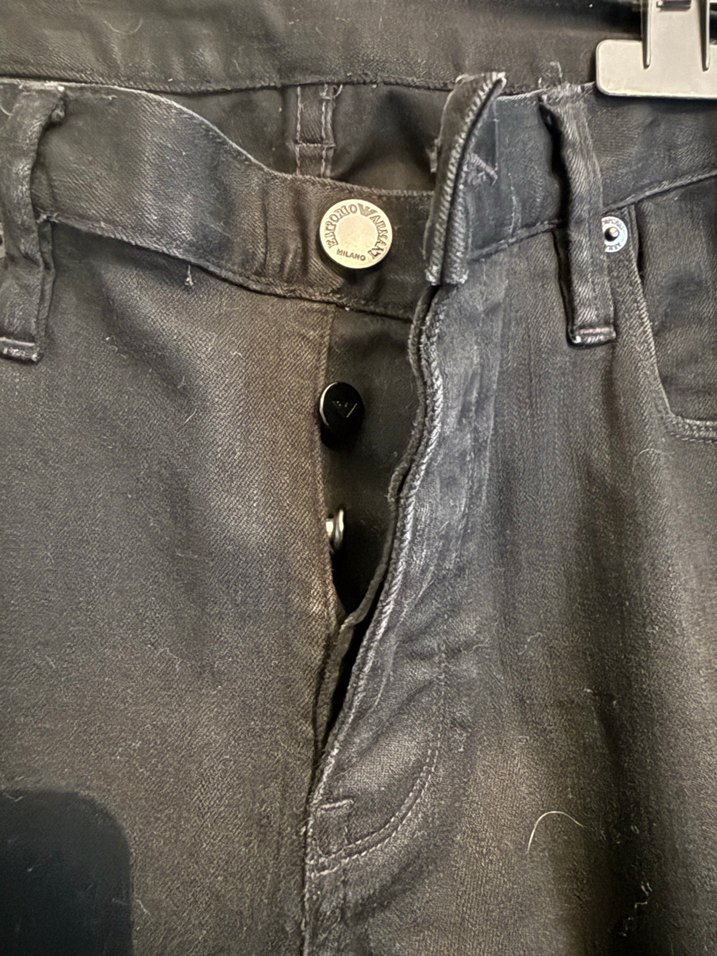 Emporio armani Siyah Regular Fit Erkek Kot Pantolon - Görsel 3