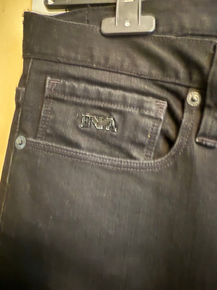 Emporio armani Siyah Regular Fit Erkek Kot Pantolon - Görsel 2