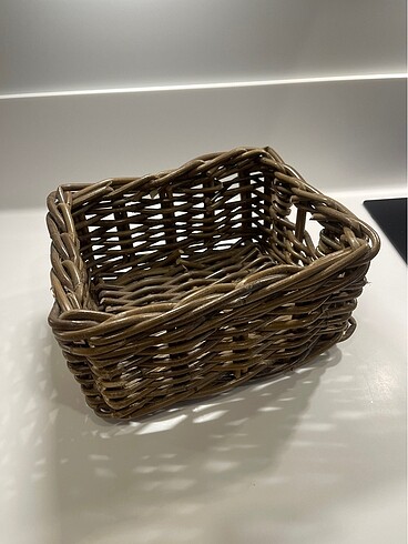 El Yapımı Sepet sepet, kahve renk 25x29x15 cm