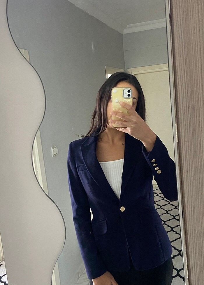 Lacivert blazer çeker - Görsel 2