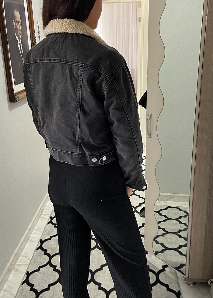 Crop kot ceket - Görsel 3