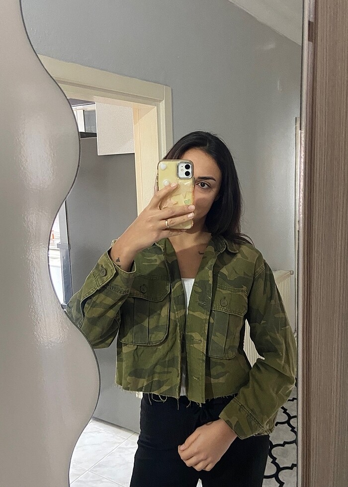 İnce crop ceket - Görsel 3