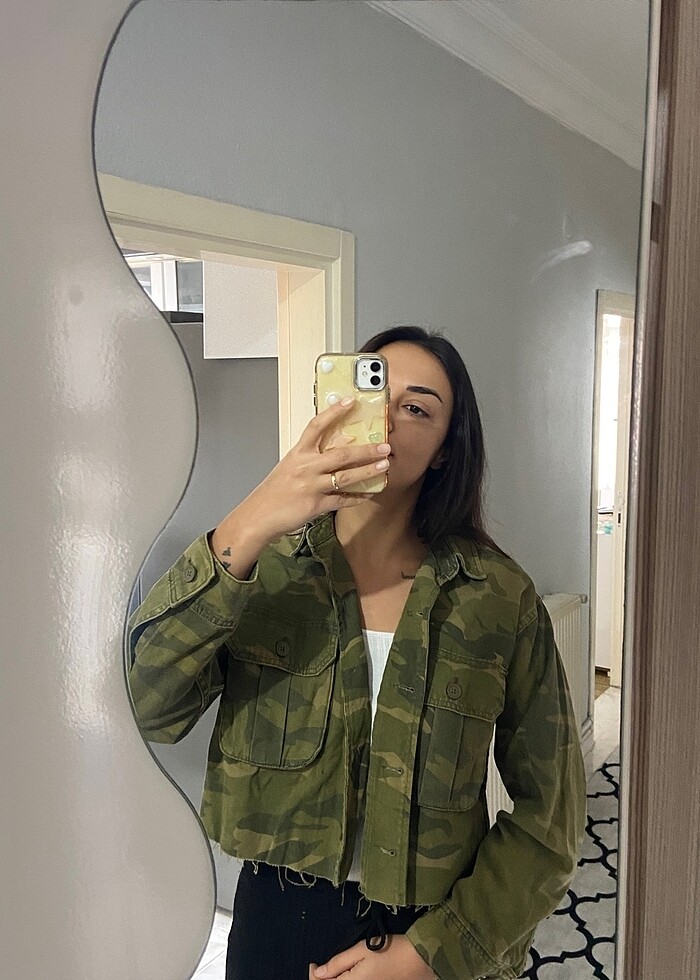 İnce crop ceket - Görsel 4