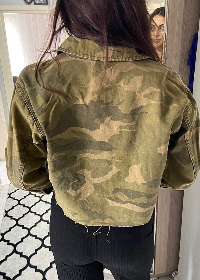 İnce crop ceket - Görsel 5