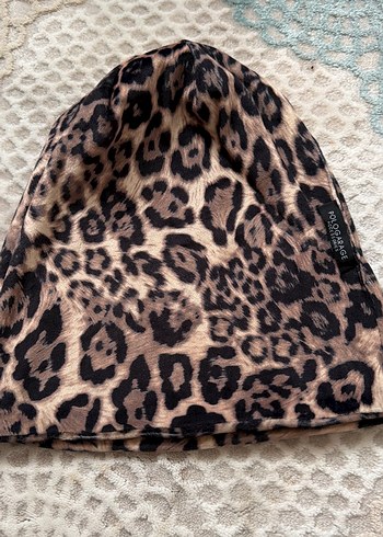 Kahverengi Leopar Desenli Bere - Görsel 4