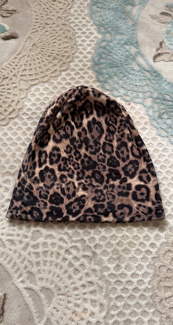 Kahverengi Leopar Desenli  Bere - Görsel 2