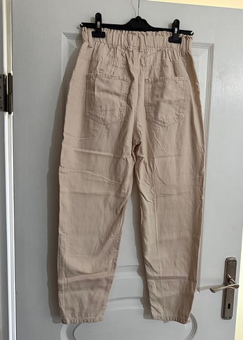 Bej Rahat Kesim Kadın Pantolon - Görsel 4