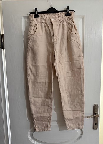 Bej Rahat Kesim Kadın Pantolon - Görsel 2