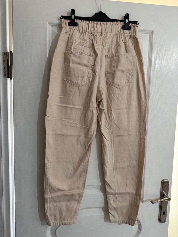 Bej Rahat Kesim  Kadın Pantolon - Görsel 4