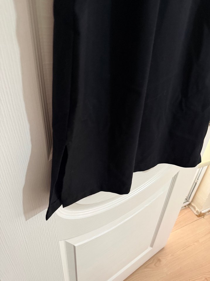 Siyah fermuarlı Uzun Kadın elbise - Görsel 3