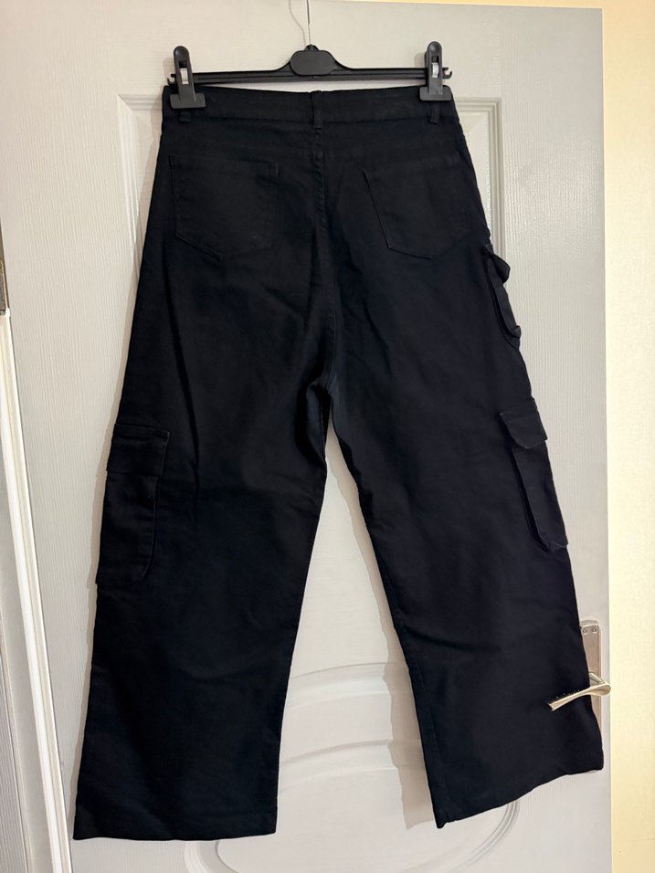 Koyu mavi kargo pantolon - Görsel 4