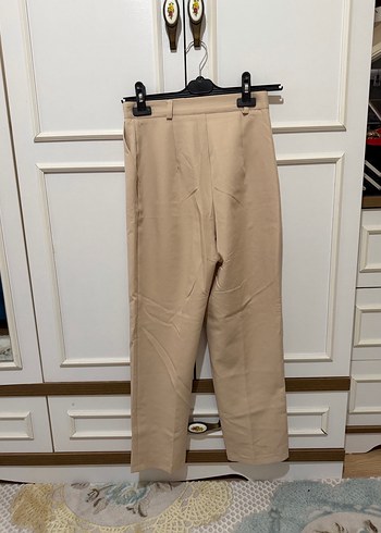 Krem kumaş pantolon - Görsel 3