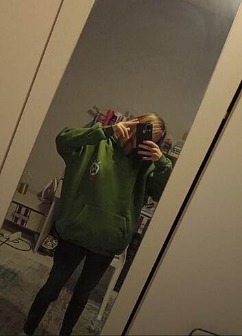 Sırt baskılı oversize Sweatshirt 