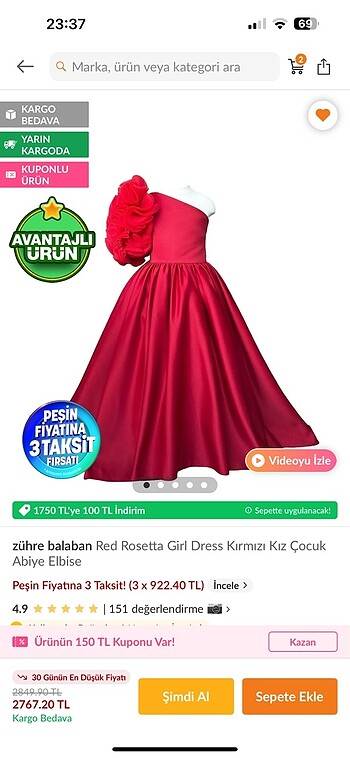 Zühre Balaban çocuk abiye