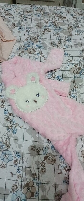 6 Ay Beden pembe Renk Bebek tulum 3-6 ay kışlık 