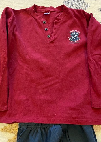 Bordo Erkek Uzun Kollu Rahat Pijama Takımı - Görsel 3