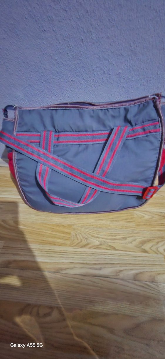 Gri Baskılı Bebek Çantası Seti - Görsel 3