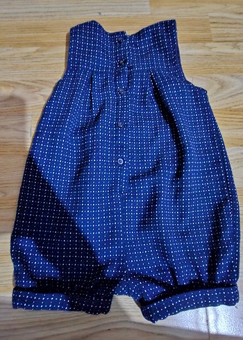 Kızlar için düğmeli puantiyeli lacivert - Görsel 3