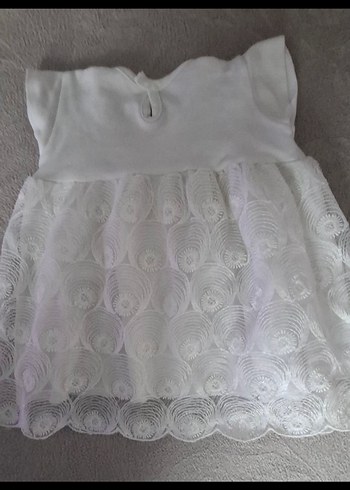 Kız Çocuk Beyaz Dantel Elbise - Görsel 2