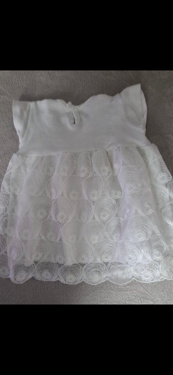 Kız Çocuk Beyaz Dantel Elbise - Görsel 2