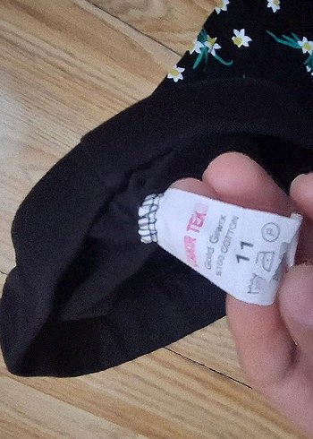 Kız Çocuk Baskılı Siyah Tayt - Görsel 2