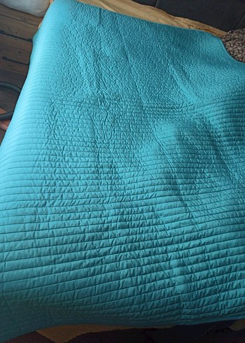 Parlak Turkuaz Renkli Yatak Örtüsü ikea 1.80 e 2.80ölçüleri - Görsel 2